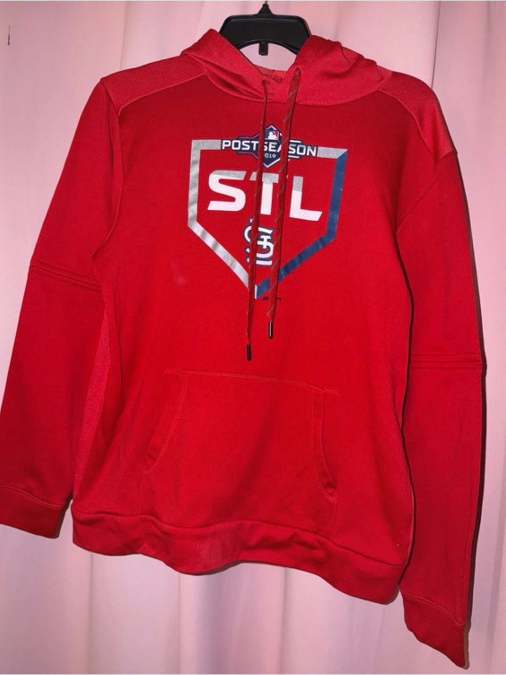 Majestic Red STL Postseason Crewneck Hoodie